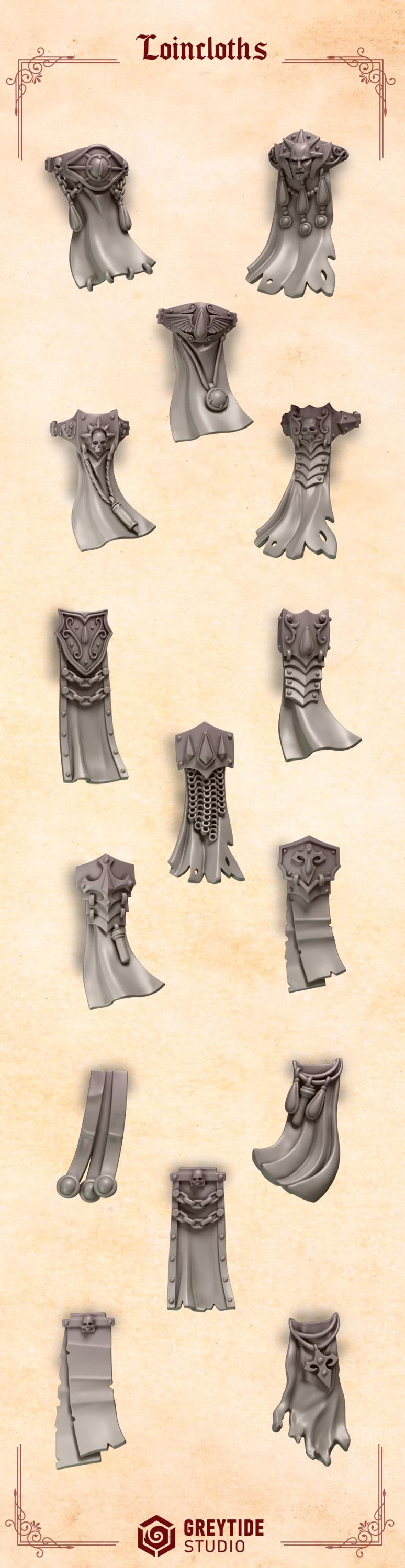 Greytide Studios Crimson lords Loincloths x15
