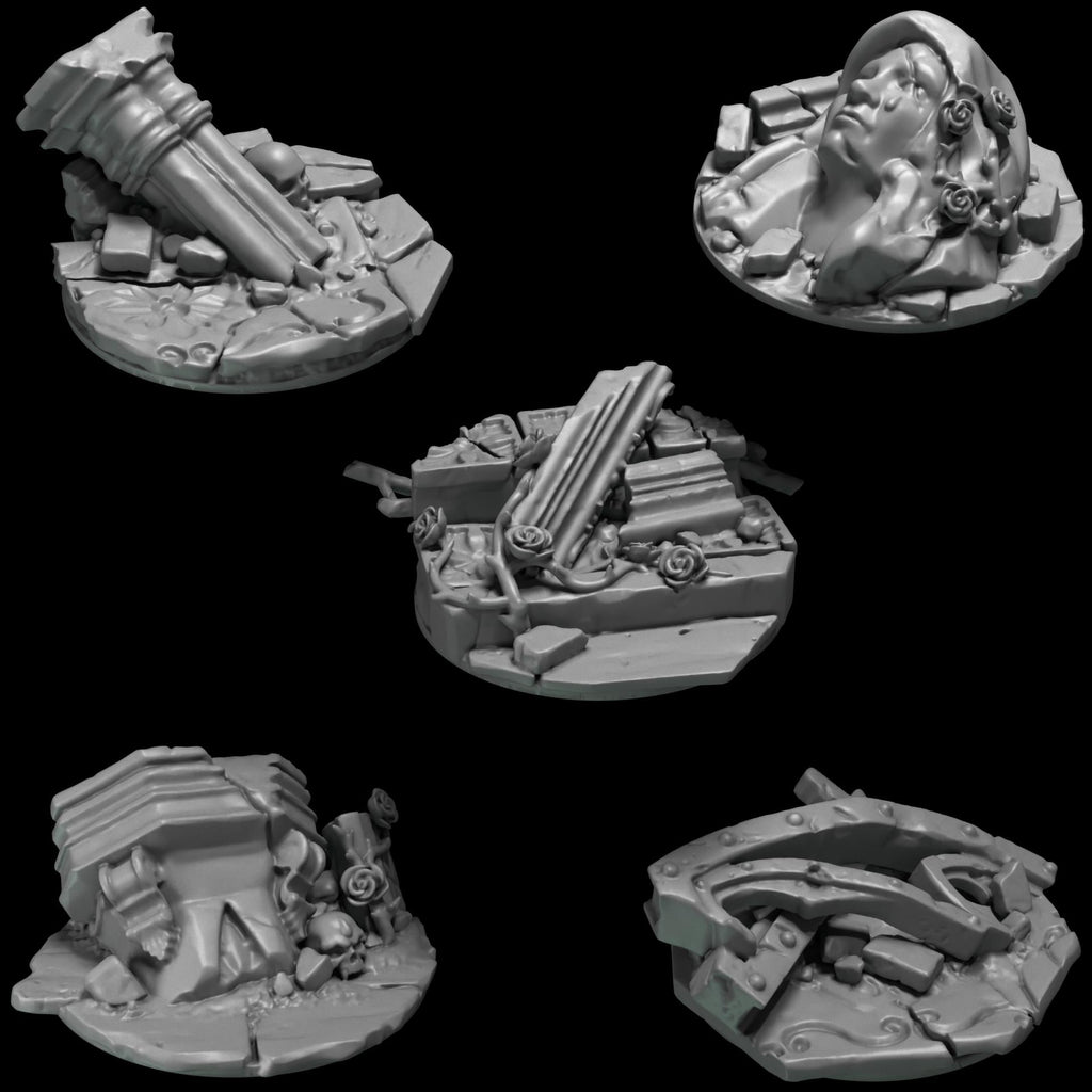 Greytide Studios Crimson lords base toppers32mm jump pack base 5x