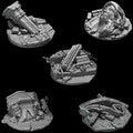 Greytide Studios Crimson lords base toppers32mm jump pack base 5x