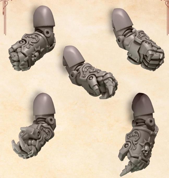 Greytide Studios Crimson lords Power Fists x10