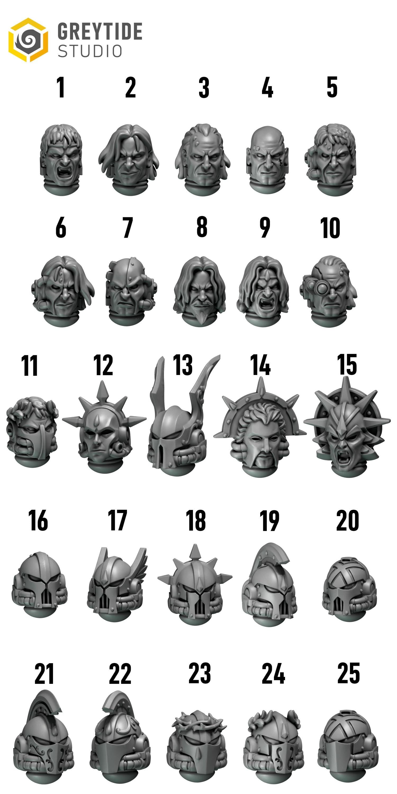 Greytide Studios Crimson lords heads pack