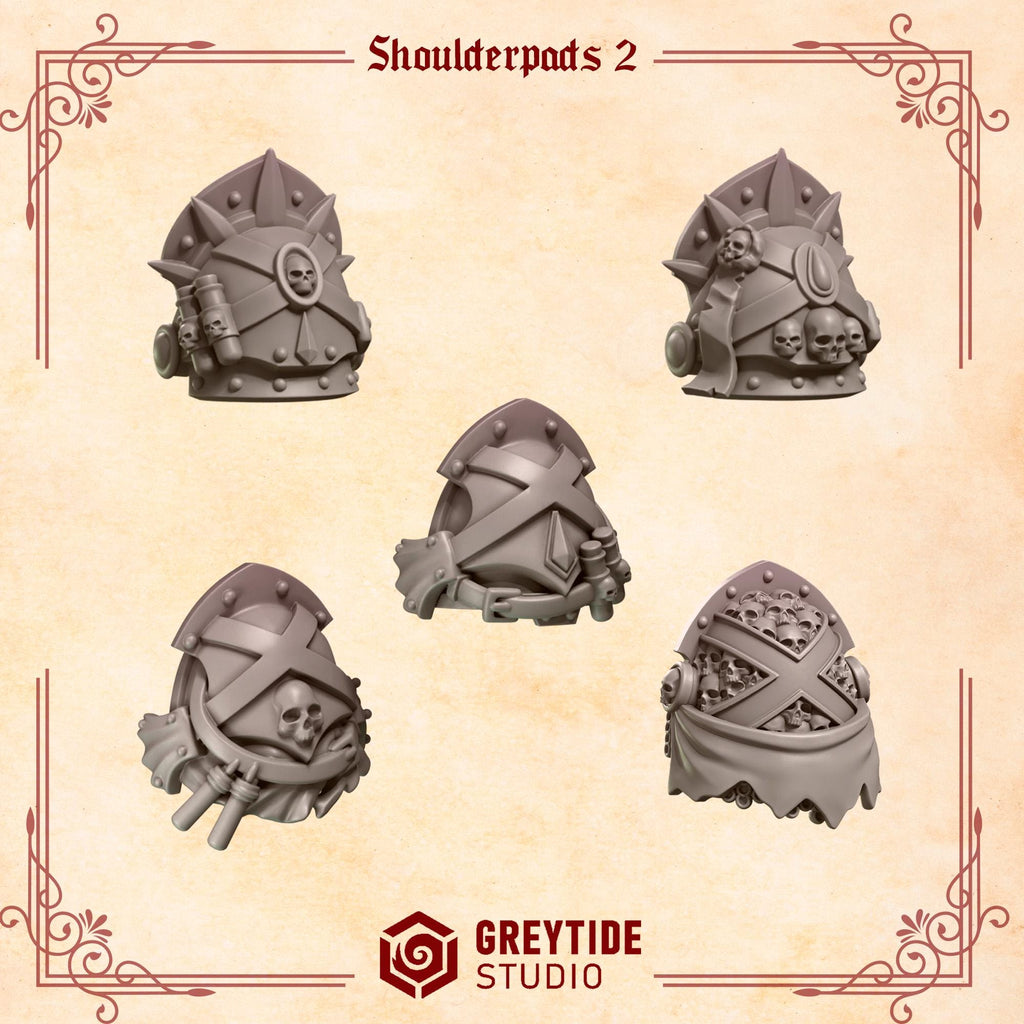 10x NEW Greytide Studios Crimson lords Shoulders 2
