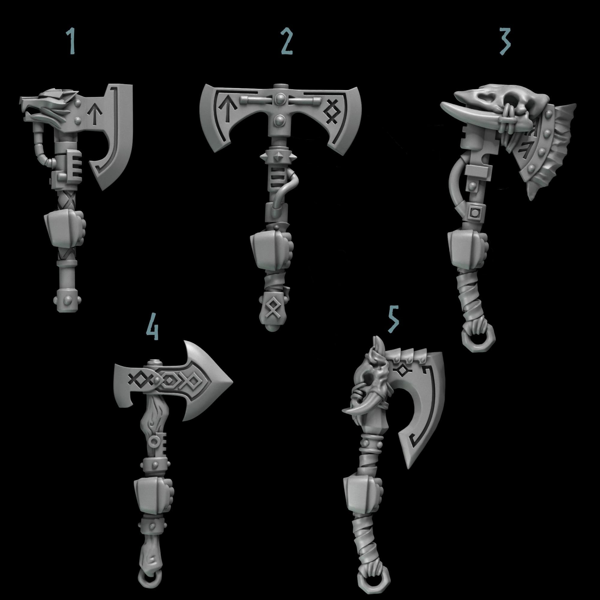 10x Greytide Studios Primal Hounds Standard Axes upgrade kit