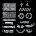 Greytide Studios Primal Hounds Basing bits set 1 upgrade kit