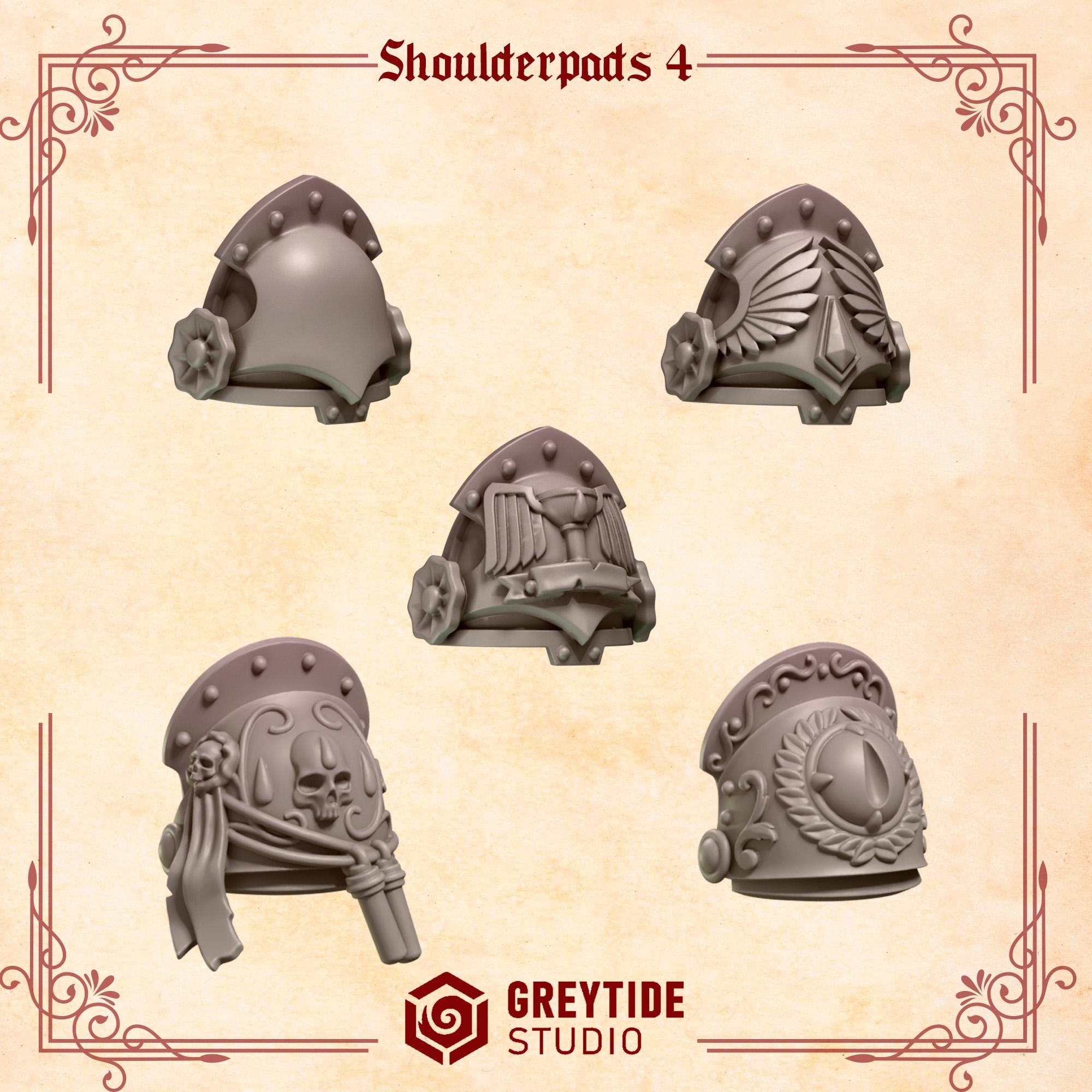10x Greytide Studios Crimson lords Shoulders 4