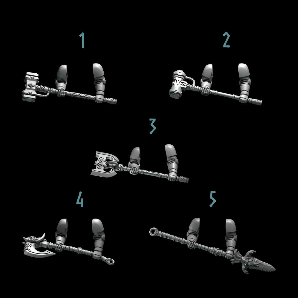 5x Greytide Studios Primal Hounds 2-handed weapons Upgrade kit