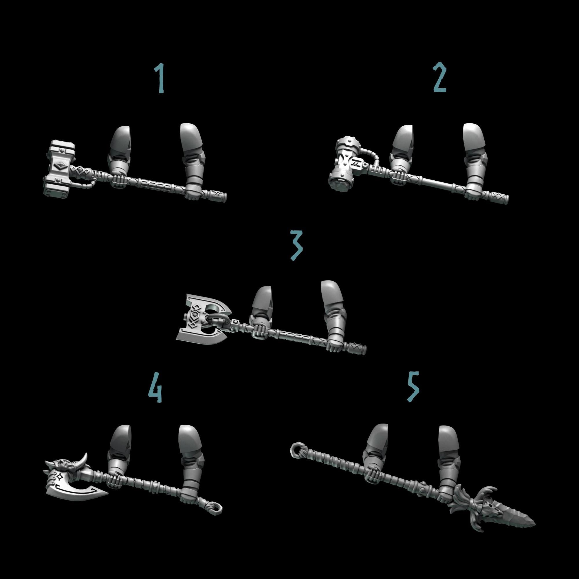 5x Greytide Studios Primal Hounds 2-handed weapons Upgrade kit
