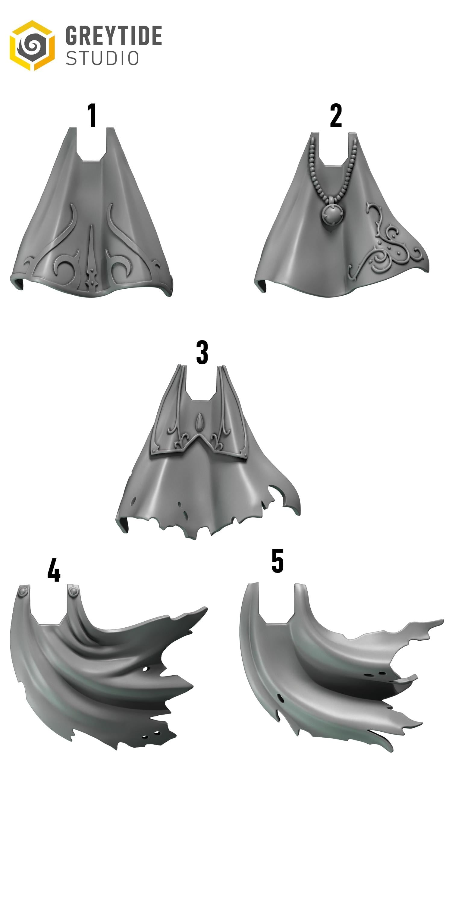 5x Greytide Studios Crimson lords Cloaks upgrade kit