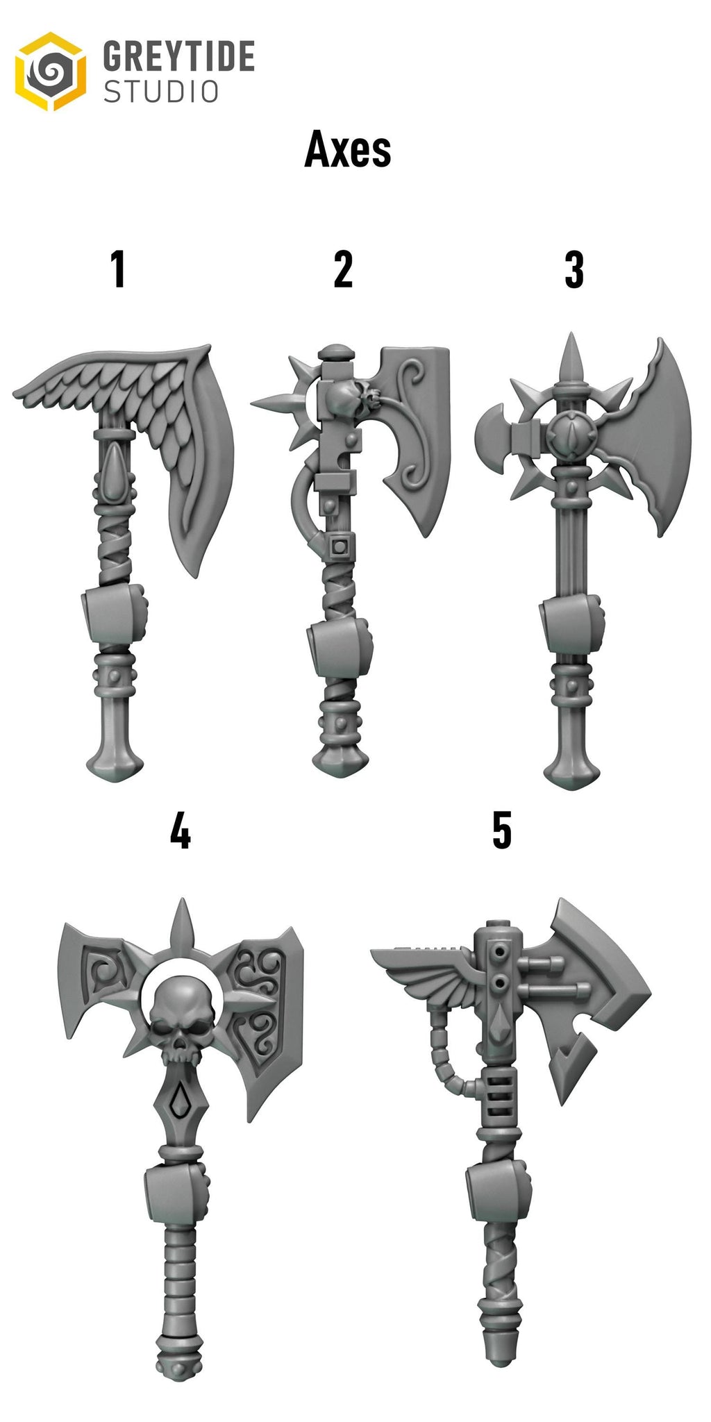 10x Greytide Studios Crimson lords Axes