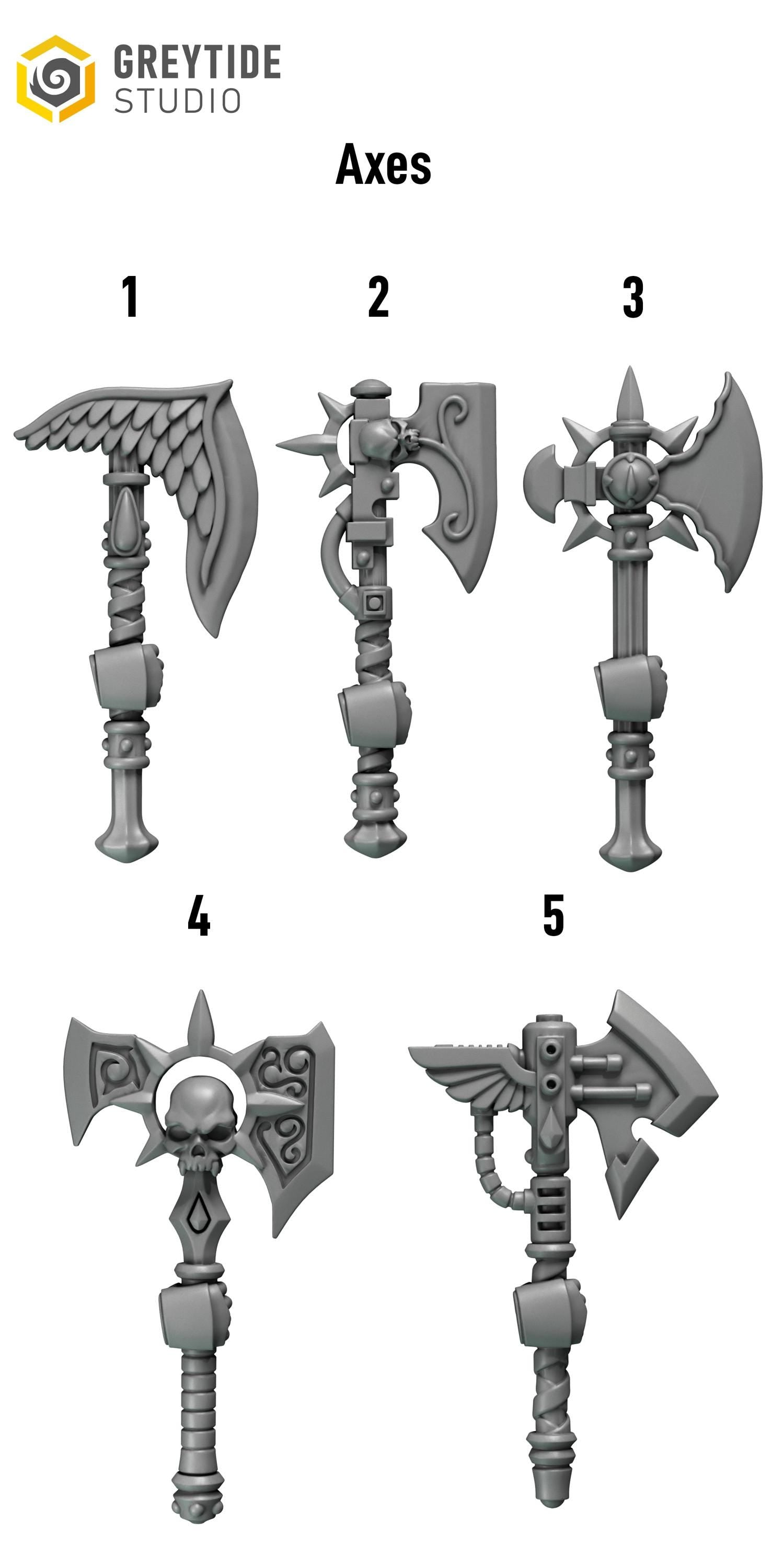 10x Greytide Studios Crimson lords Axes