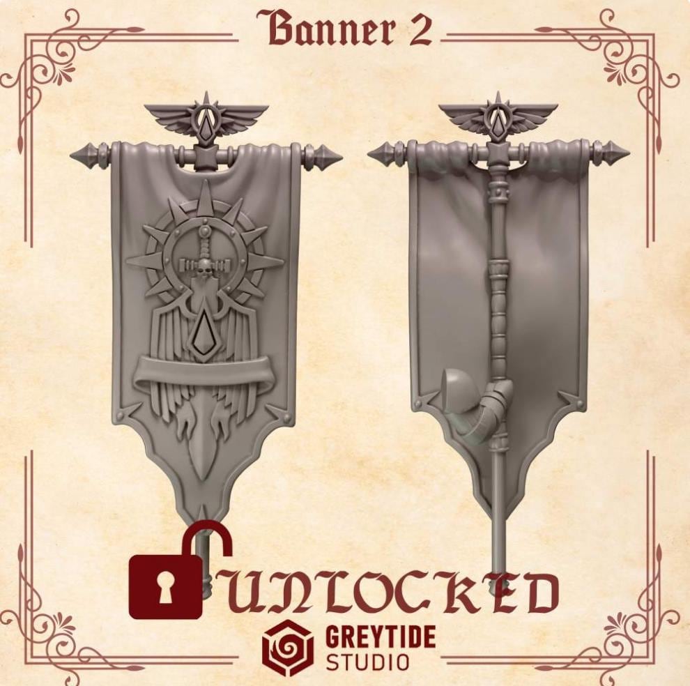 5x Greytide Studios Crimson lords banners