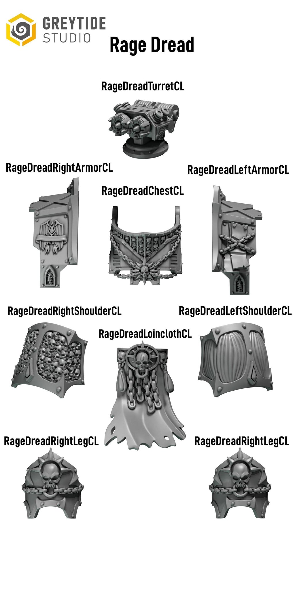Greytide Studios Crimson lords Rage Dreadnought Upgrade kit