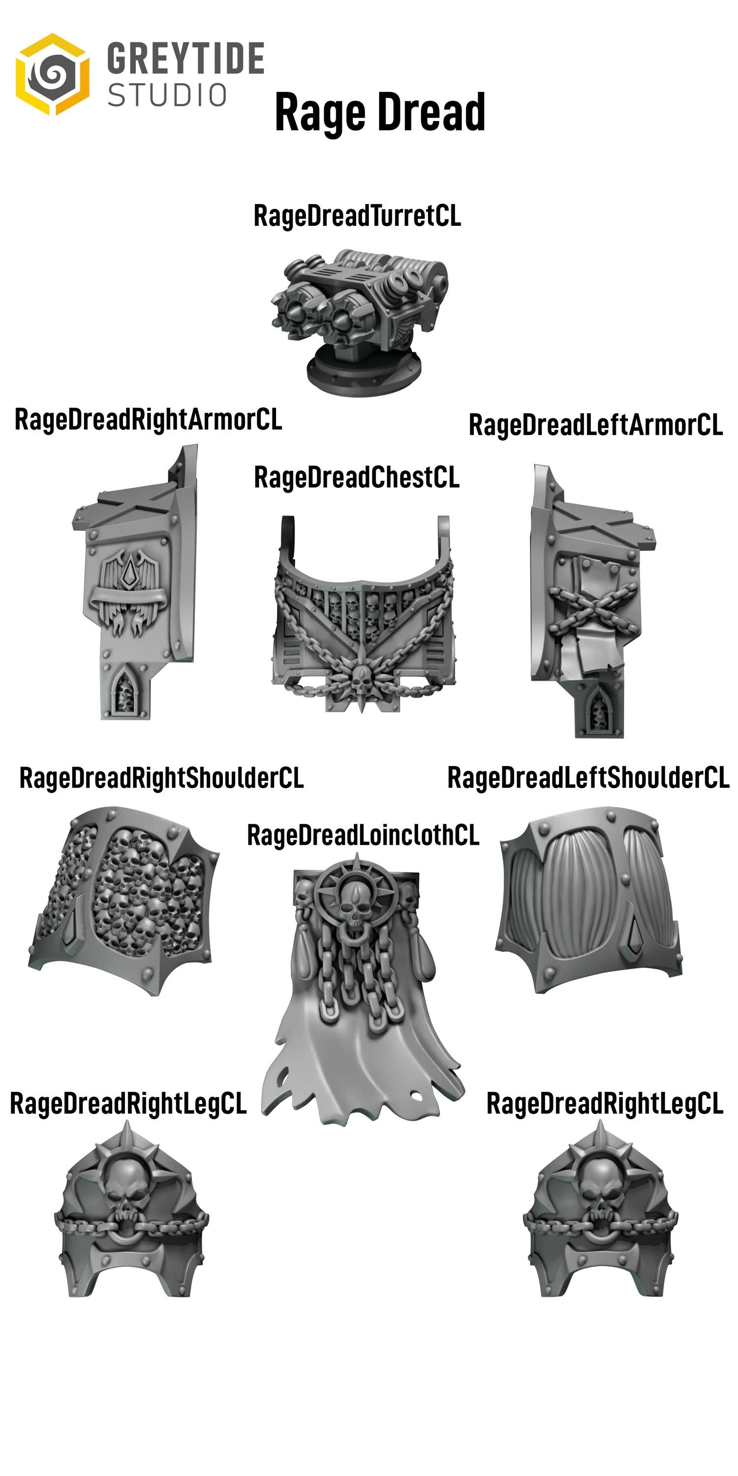 Greytide Studios Crimson lords Rage Dreadnought Upgrade kit