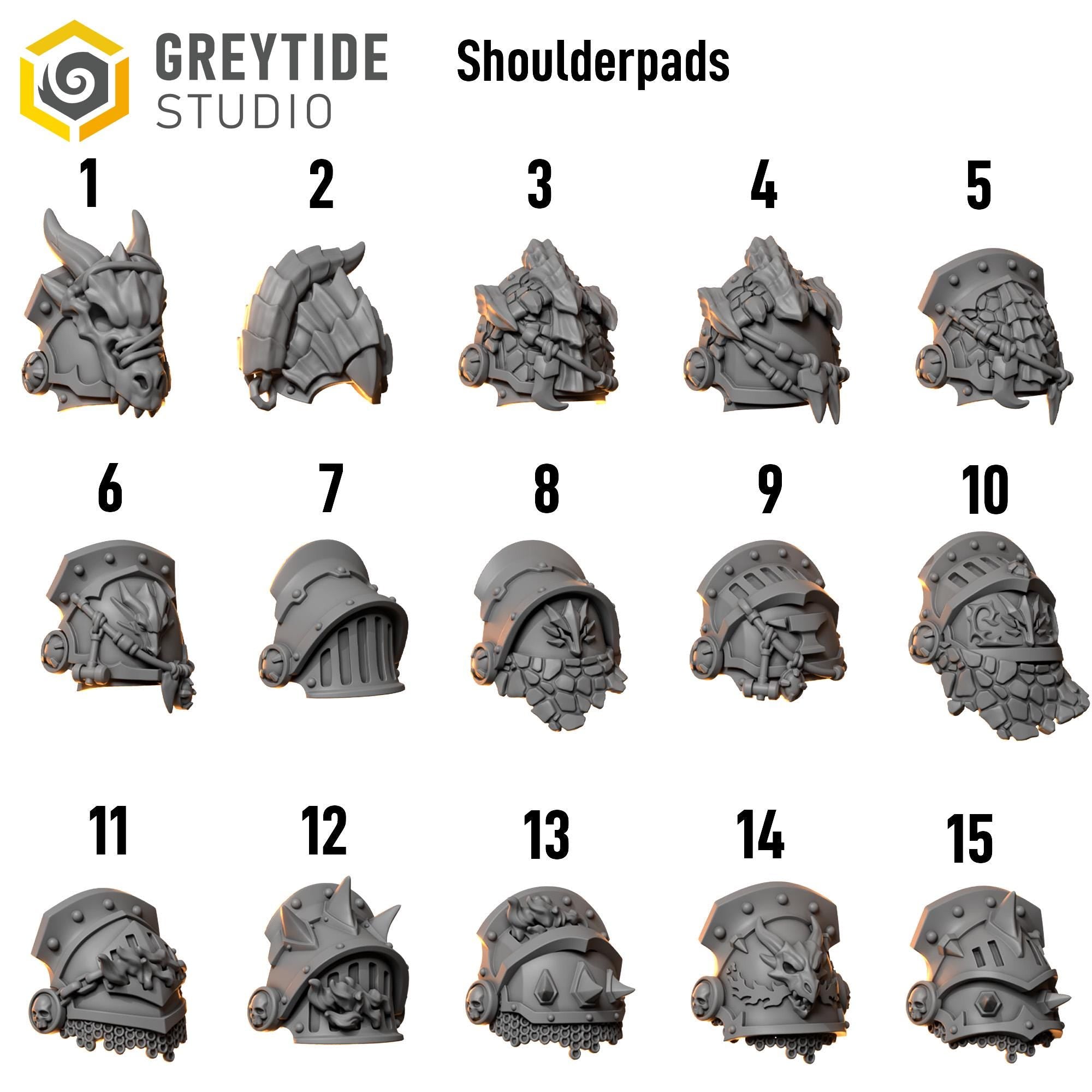 15x Greytide Studios Anvil Wardens Shoulder pads Upgrade kit