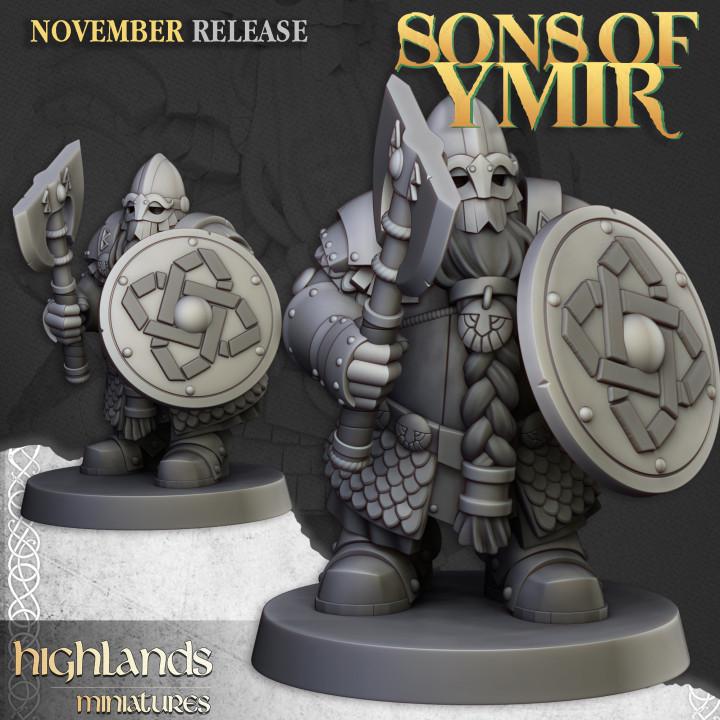 Dwarf Huscarls  unit - Highlands Miniatures