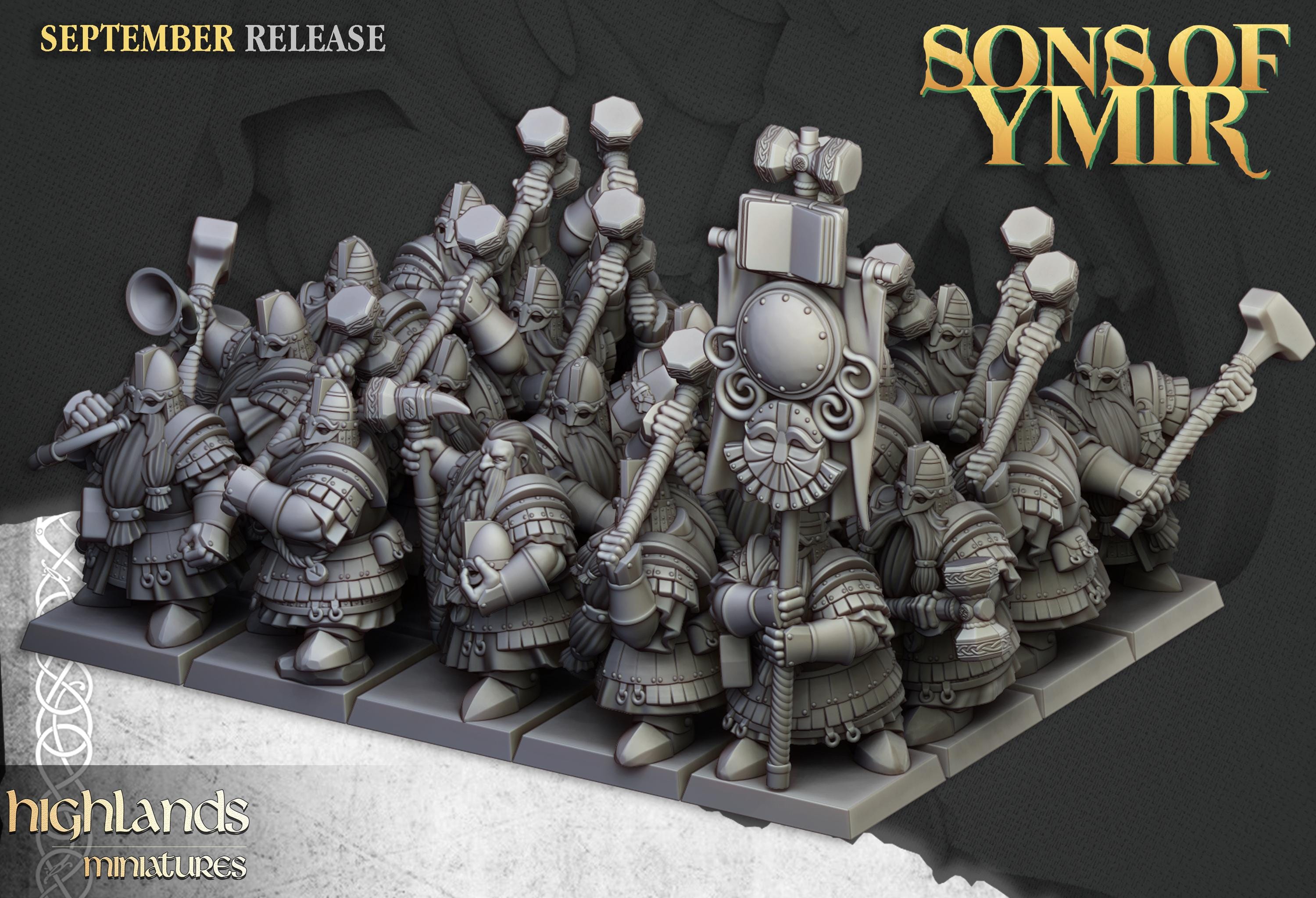 Dwarf Kingsguard unit - Highlands Miniatures