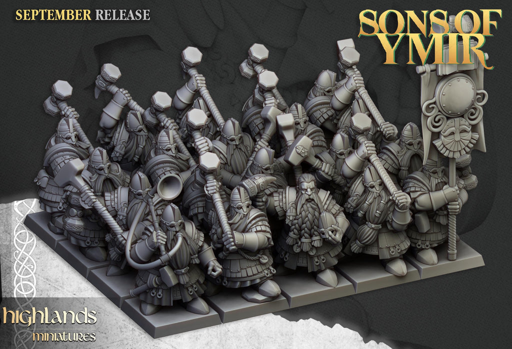 Dwarf Kingsguard unit - Highlands Miniatures