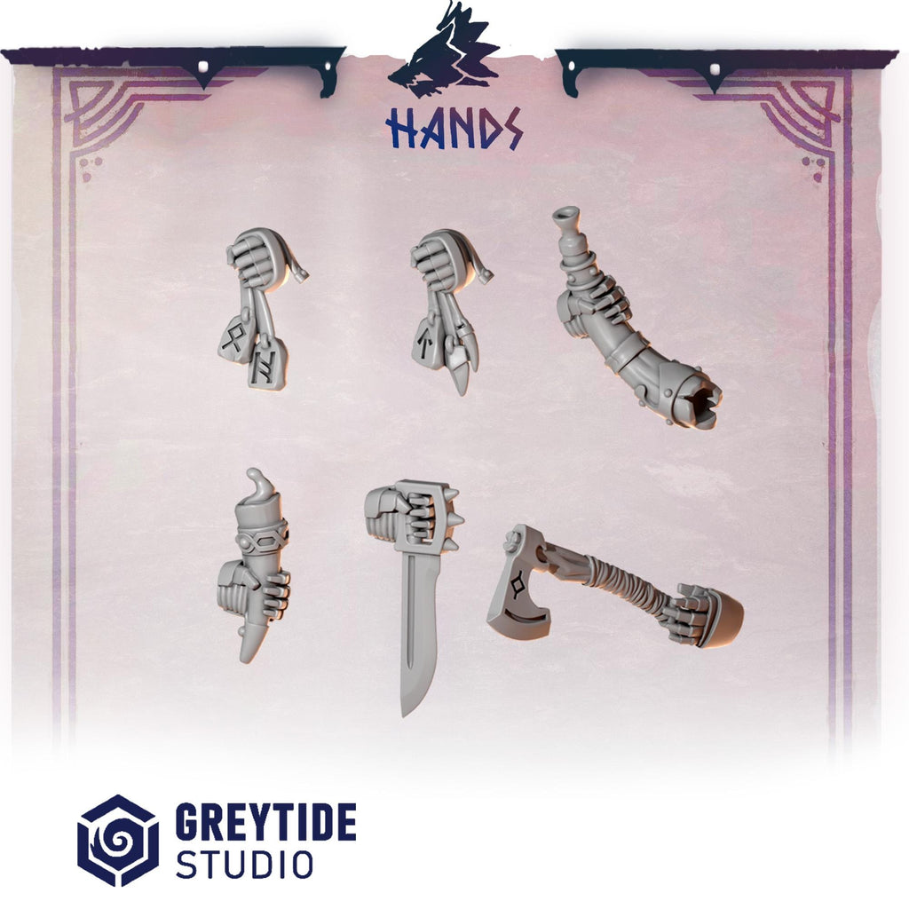 Greytide Studios Primal hounds Hands upgrade kit