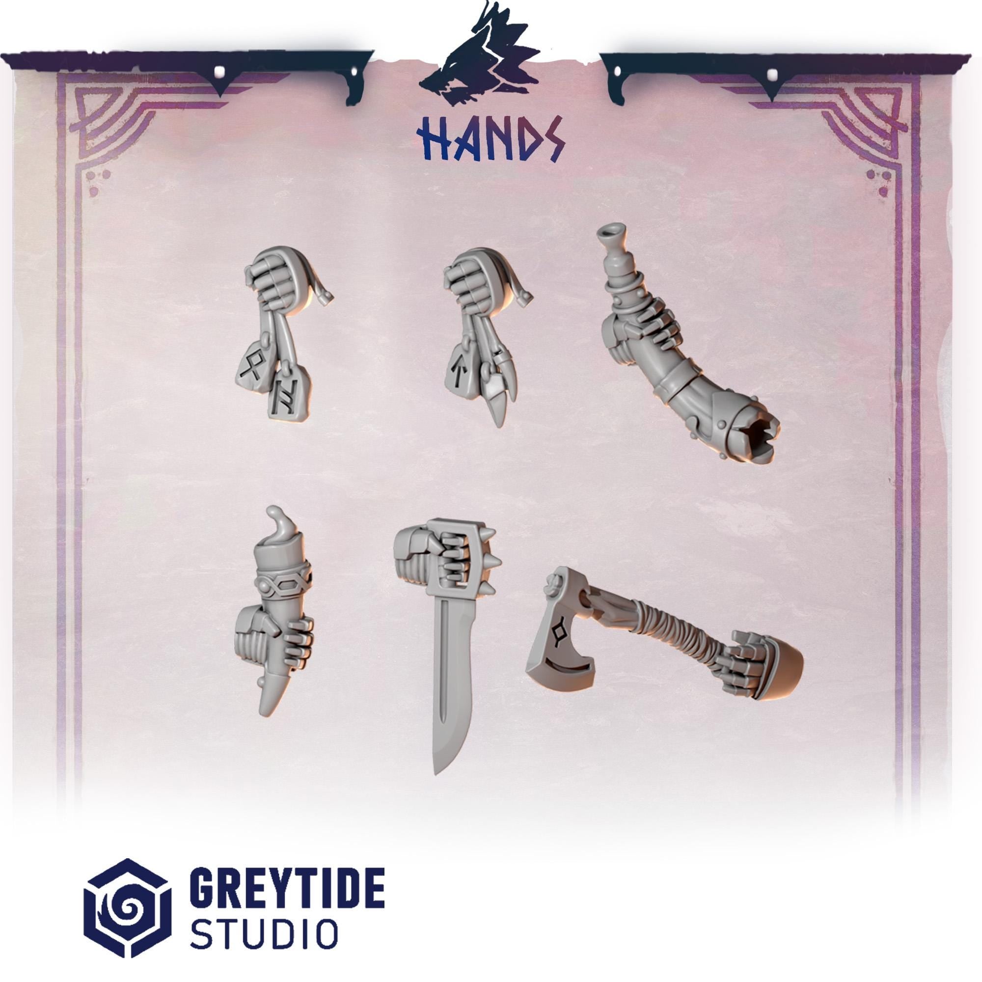 Greytide Studios Primal hounds Hands upgrade kit