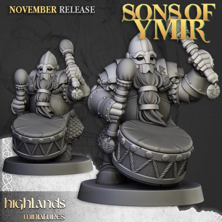 Dwarf Huscarls  unit - Highlands Miniatures