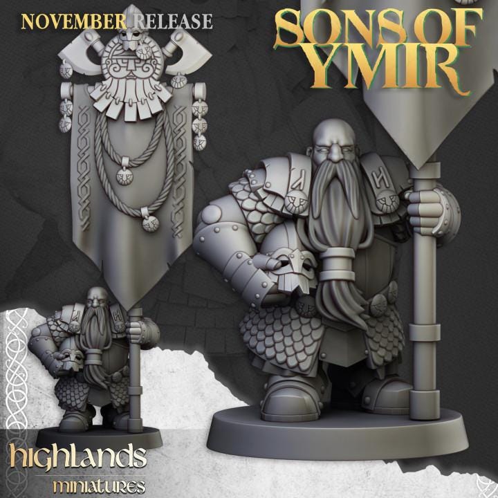 Dwarf Huscarls  unit - Highlands Miniatures