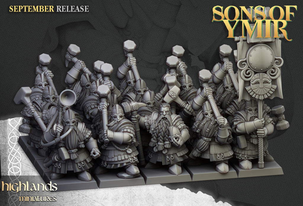 Dwarf Kingsguard unit - Highlands Miniatures