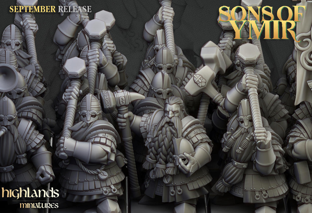Dwarf Kingsguard unit - Highlands Miniatures