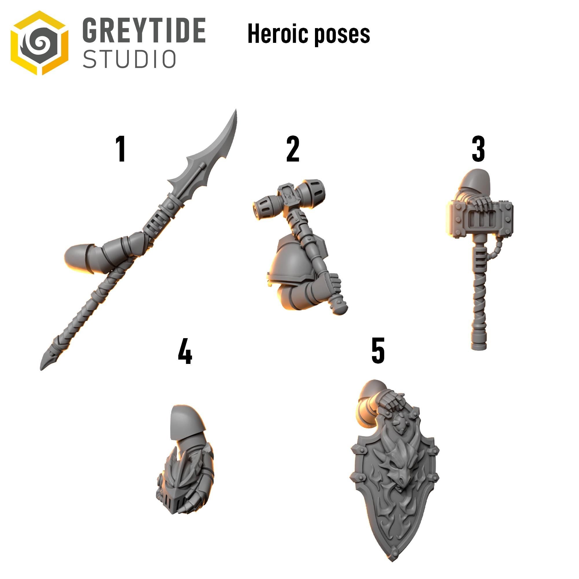 Greytide Studios Anvil Warden Heroic Poses