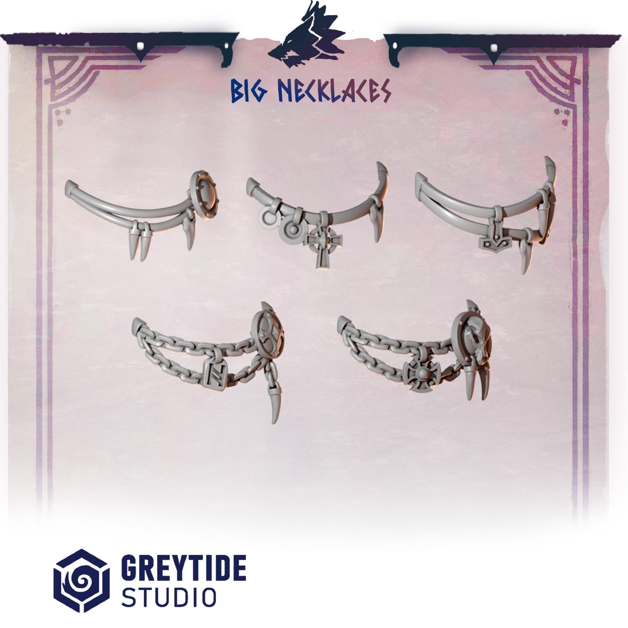 Greytide Studios Primal hounds Big necklaces x5