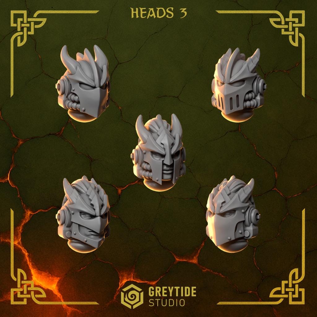 Greytide Studios Anvil Warden Heads x15