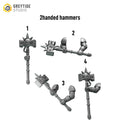 x5 Greytide Studios Crimson lords Two-handed hammers