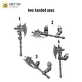 x5 Greytide Studios Crimson lords Two-handed axes