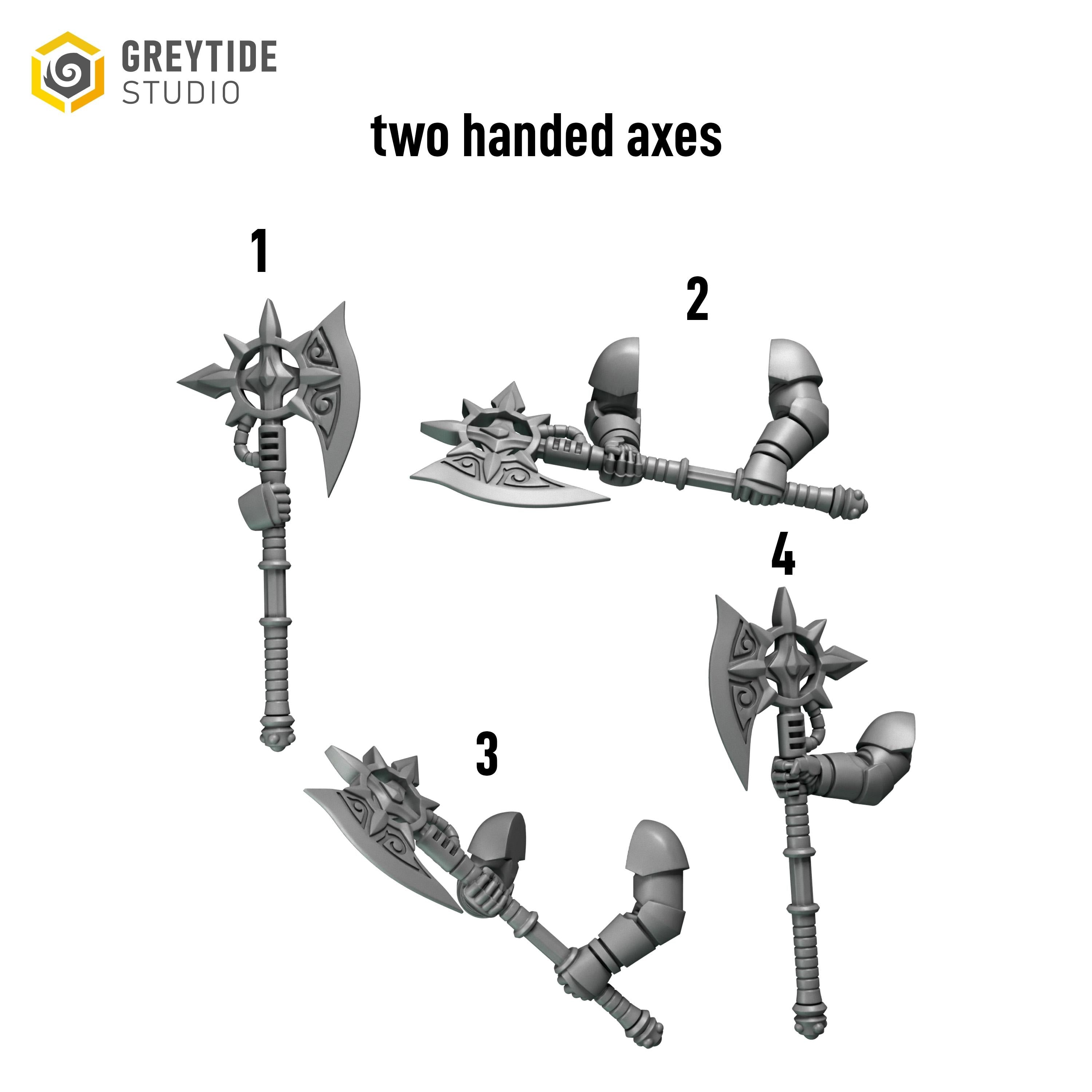 x5 Greytide Studios Crimson lords Two-handed axes