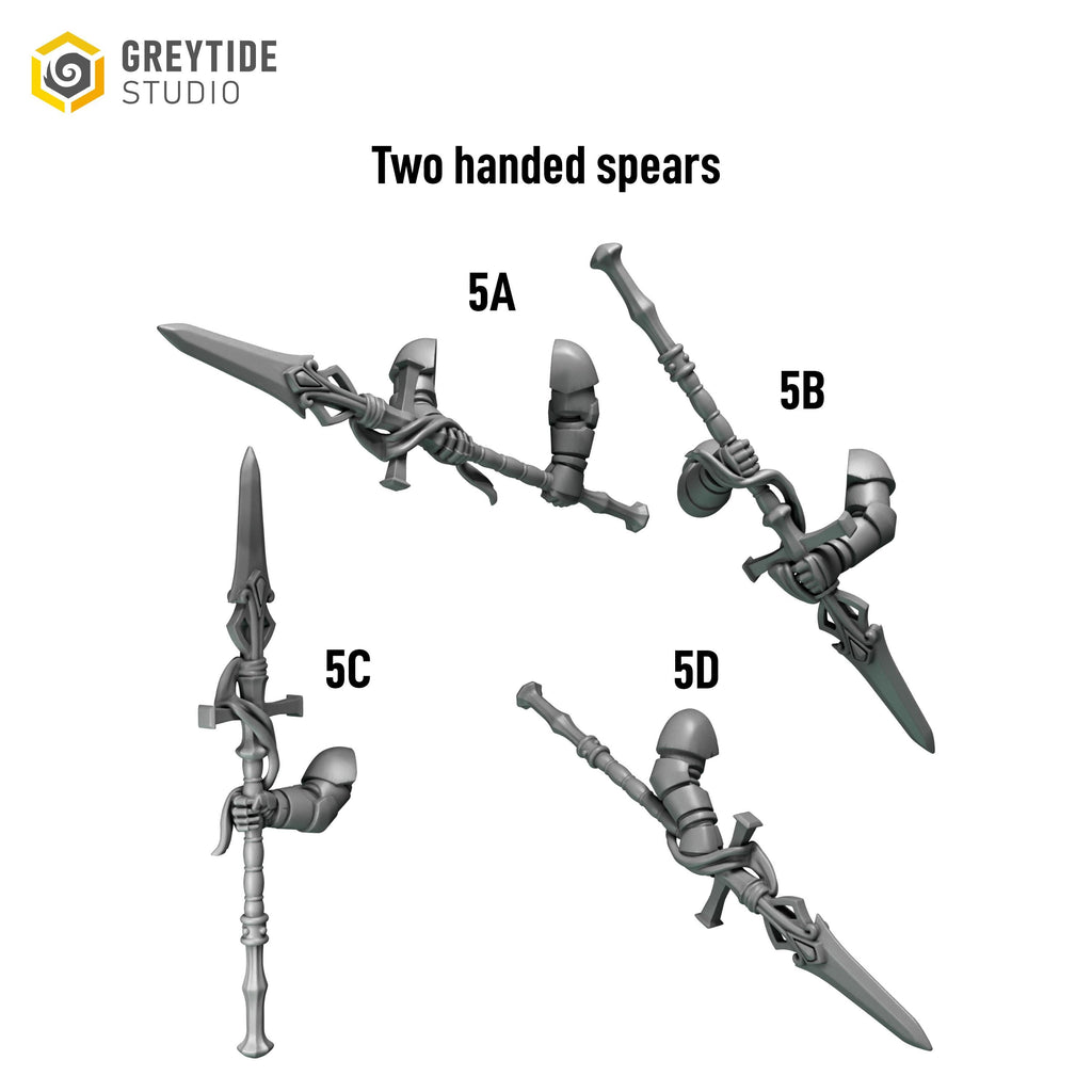 x5 Greytide Studios Crimson lords Two-handed spears
