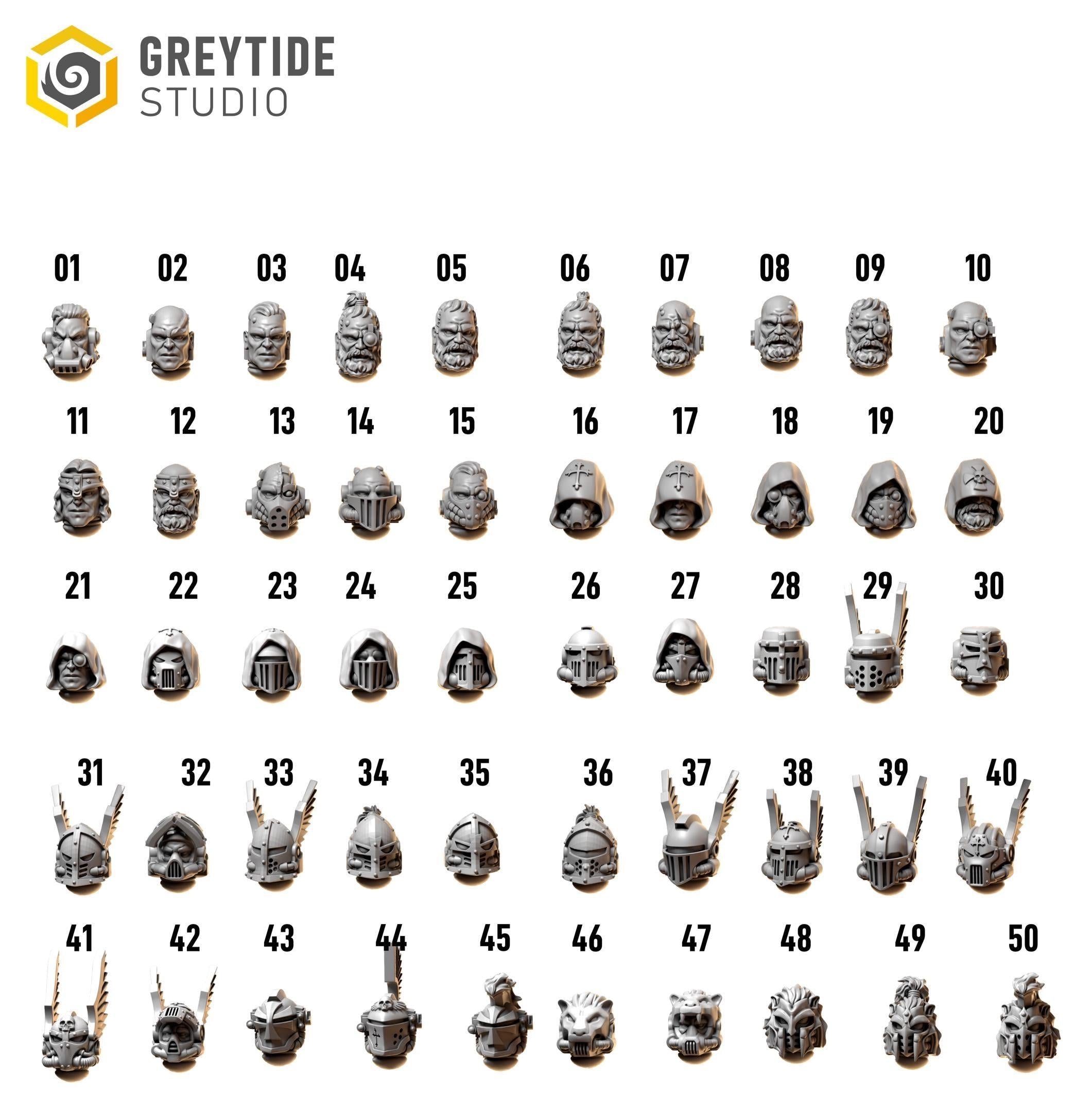 Greytide Studios Eternal Crusaders heads packs