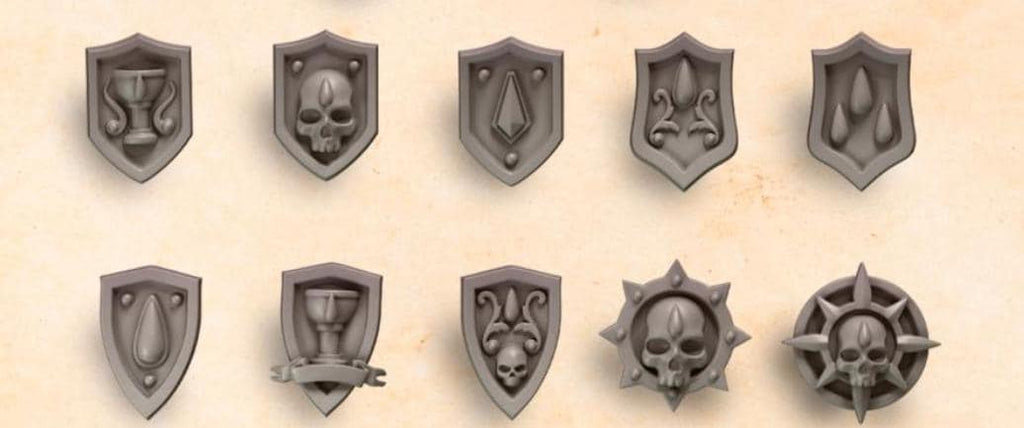 Greytide Studios Crimson lords shoulder shields