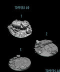 3x Greytide Studios Primal Hounds 60mm base toppers