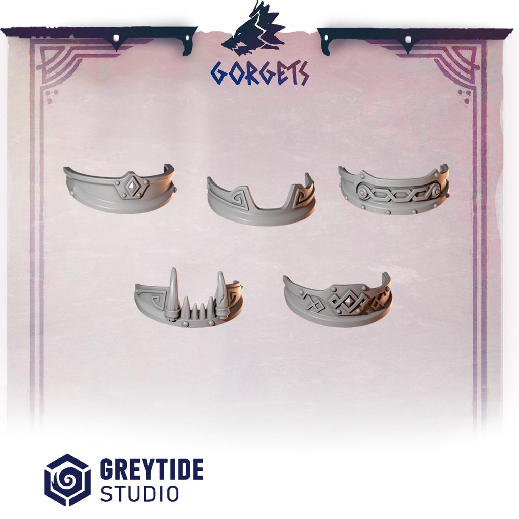 5x Greytide Studios Primal Hounds Gorgets upgrades