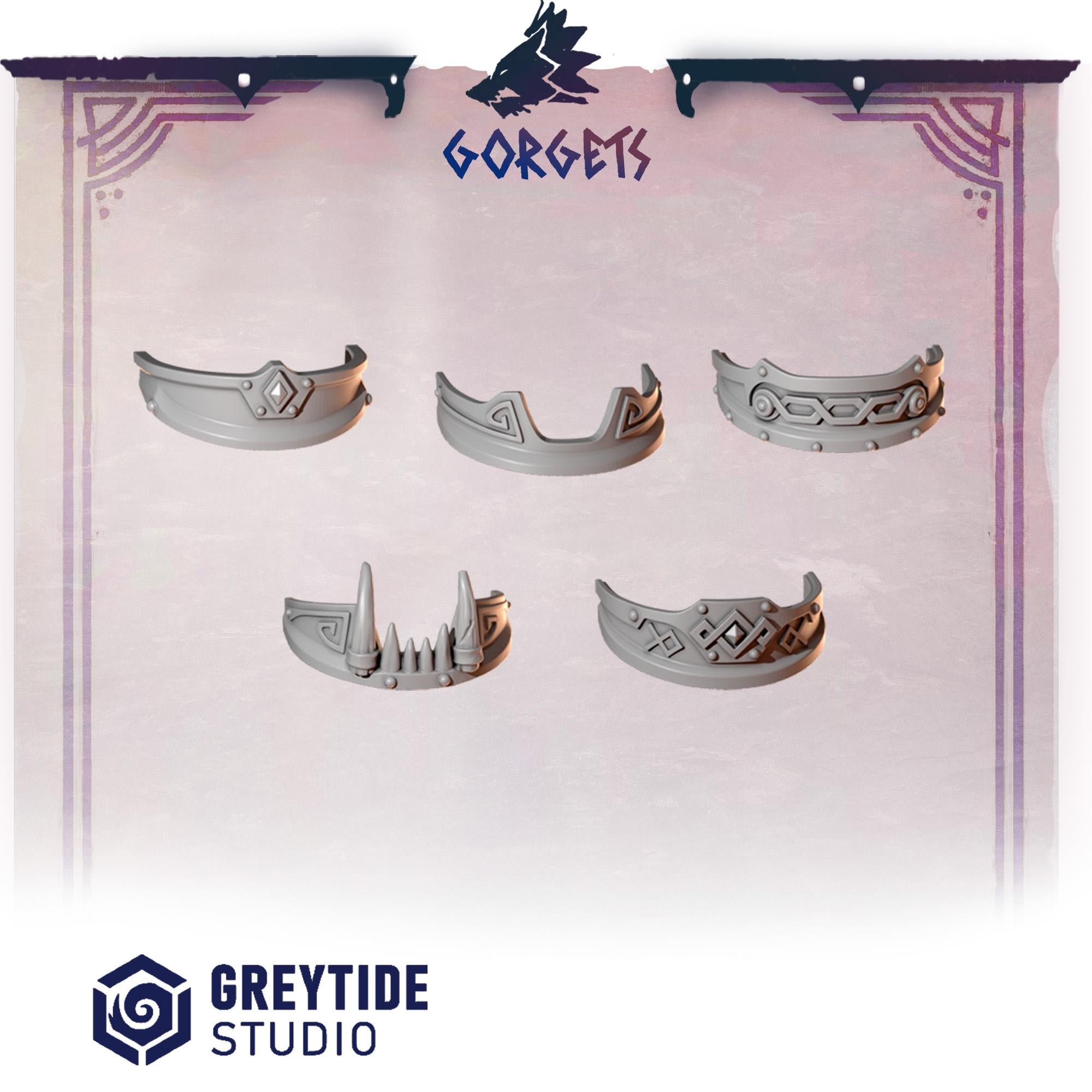 5x Greytide Studios Primal Hounds Gorgets upgrades