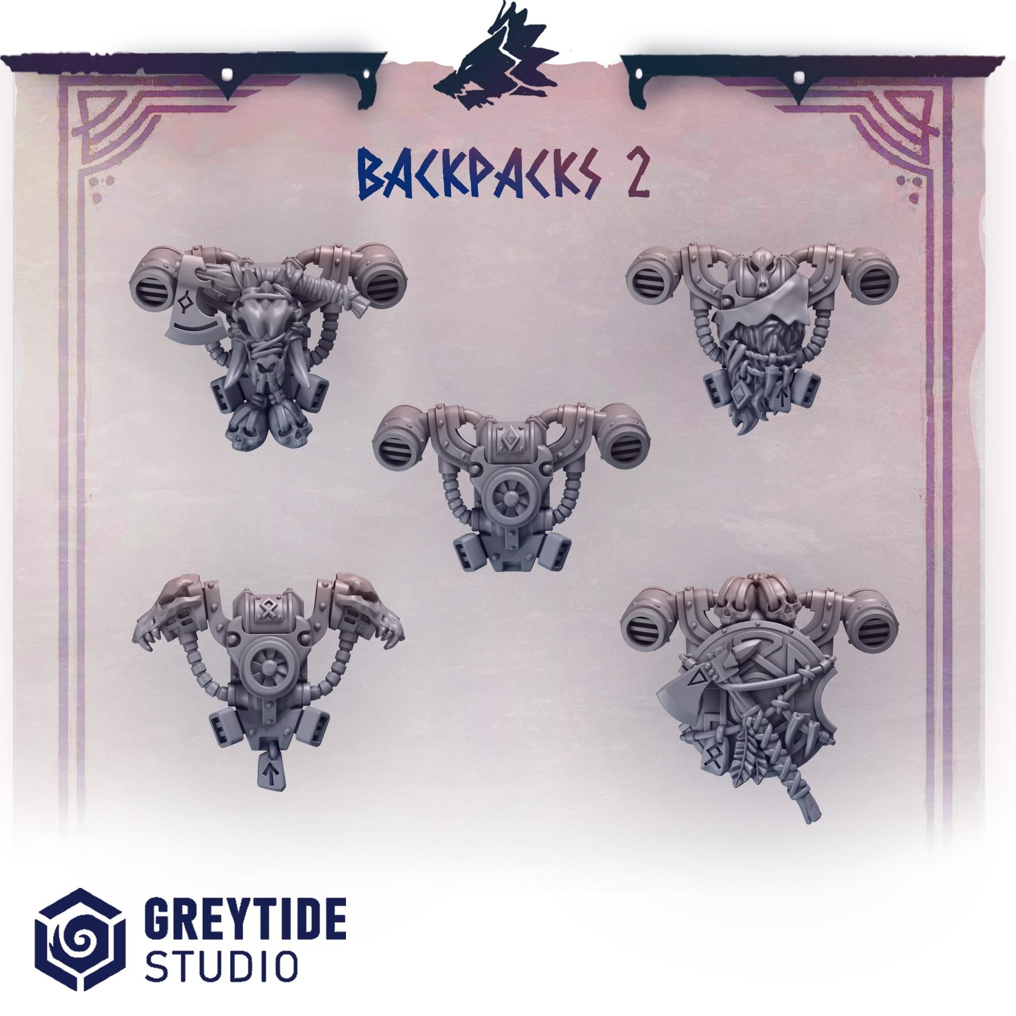 Greytide Studios Primal Hounds backpacks 2 upgrade kit