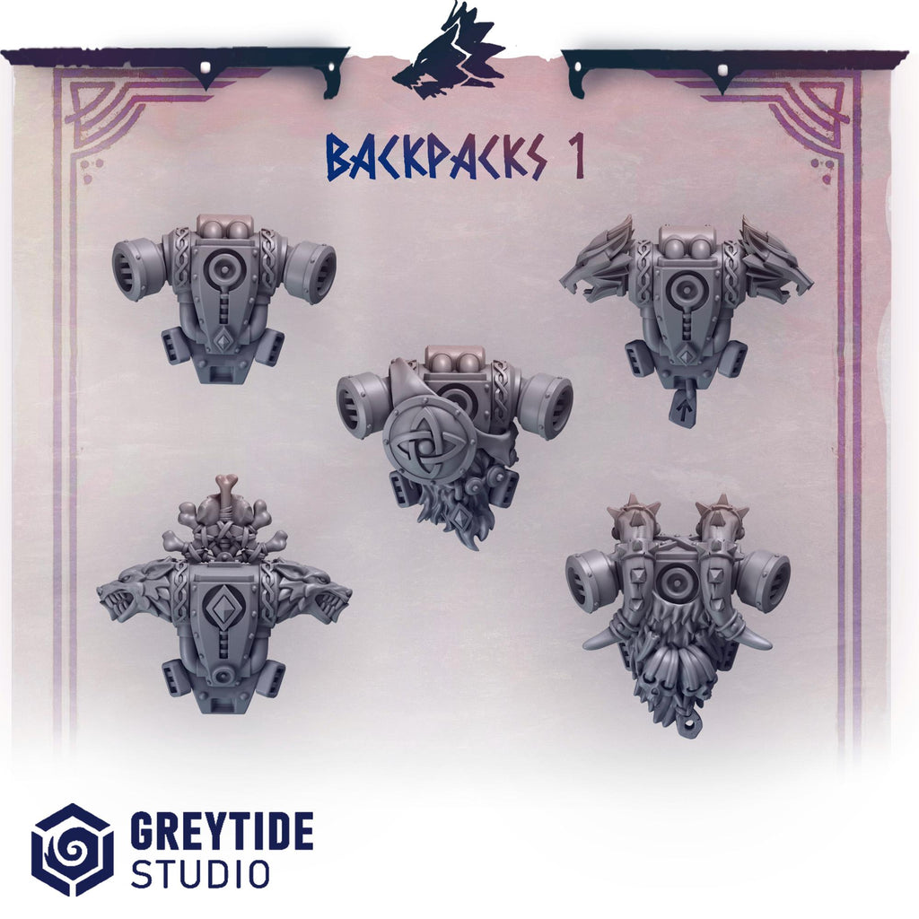 Greytide Studios Primal Hounds backpacks 1 upgrade kit