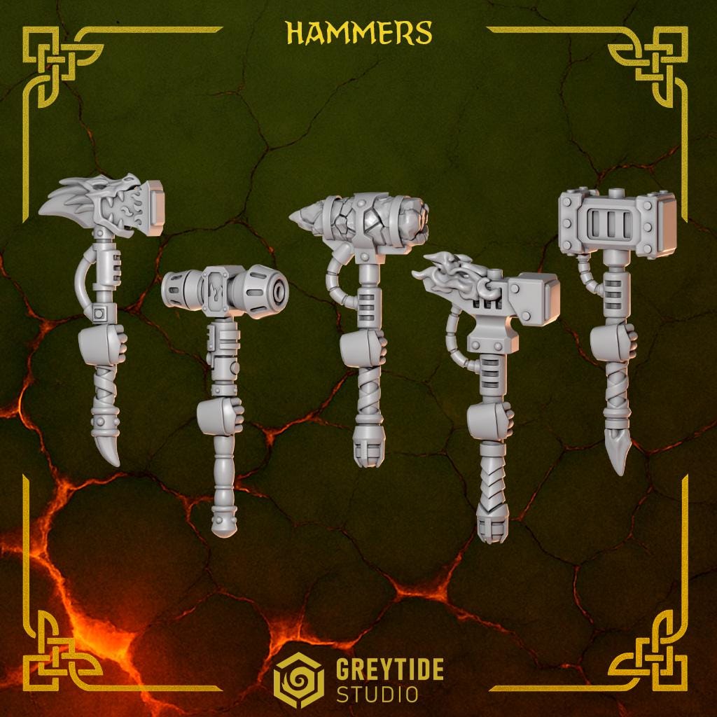 5x Greytide Studios Anvil Warden hammers