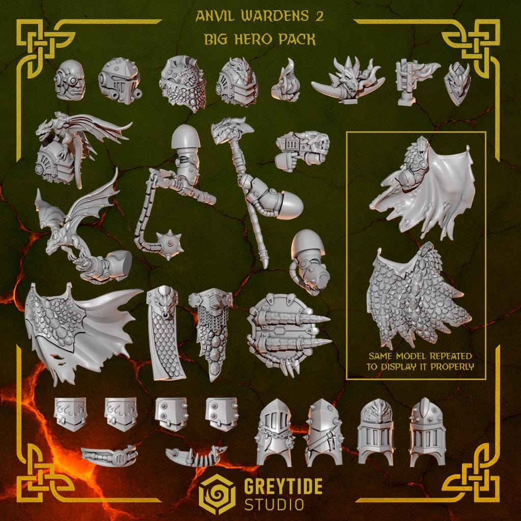 NEW Greytide Studios Anvil Warden Big Hero Pack