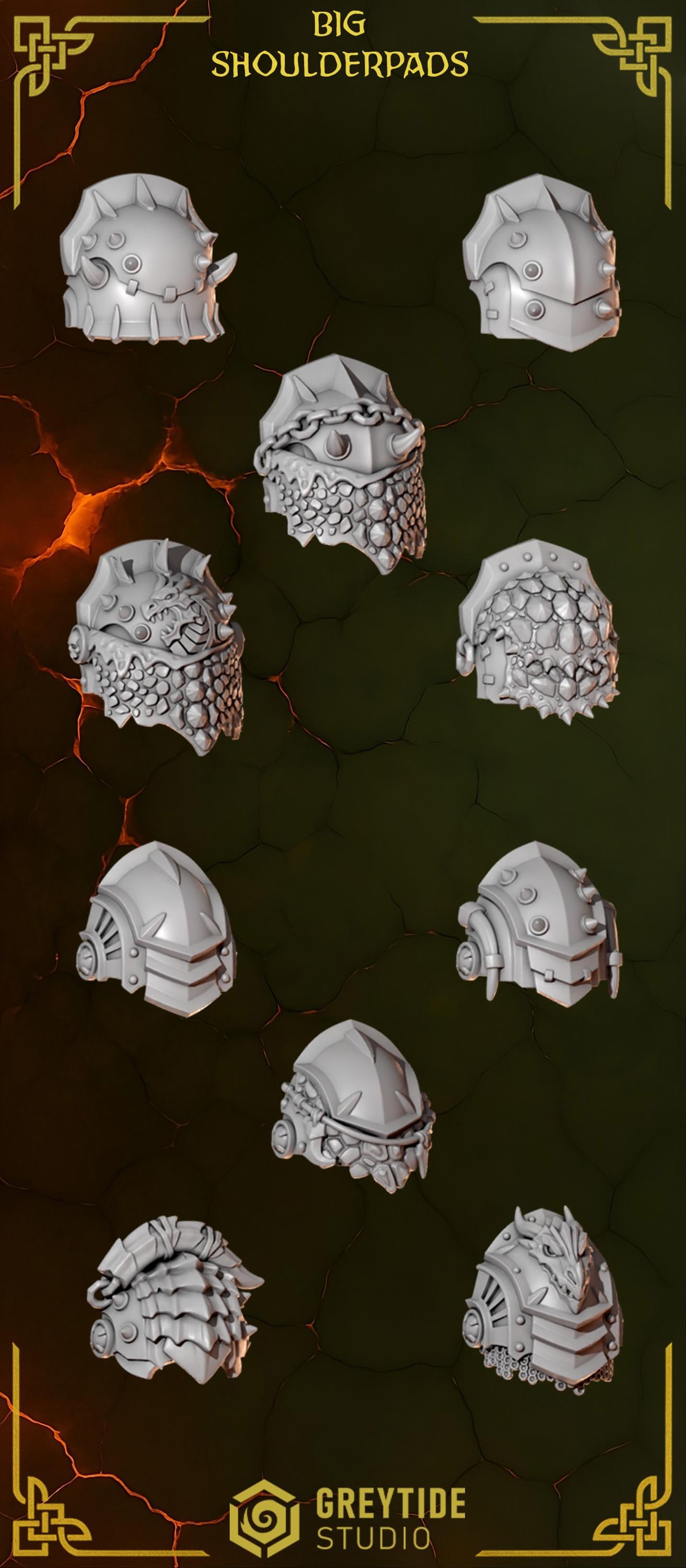 10x NEW Greytide Studios Anvil Warden Big Shoulders Pack
