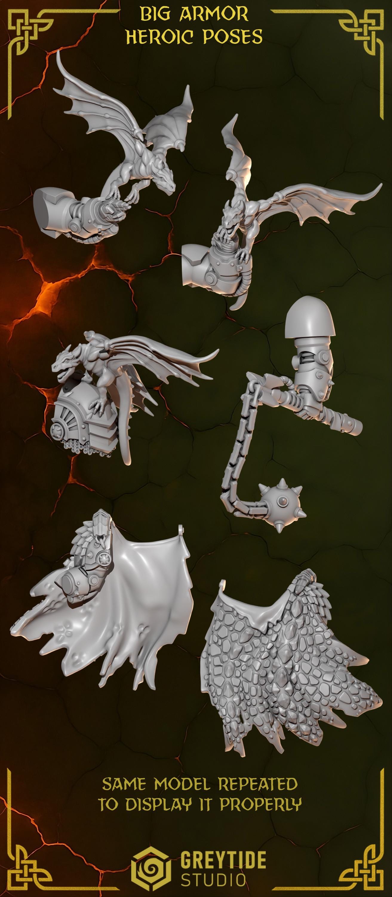 NEW Greytide Studios Anvil Warden Big Armor Heroic poses