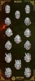 15x NEW Greytide Studios Anvil Warden Heads Pack