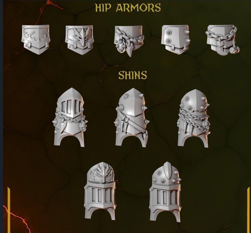 NEW Greytide Studios Anvil Warden Big armor Shins and hip armor upgrade 10x