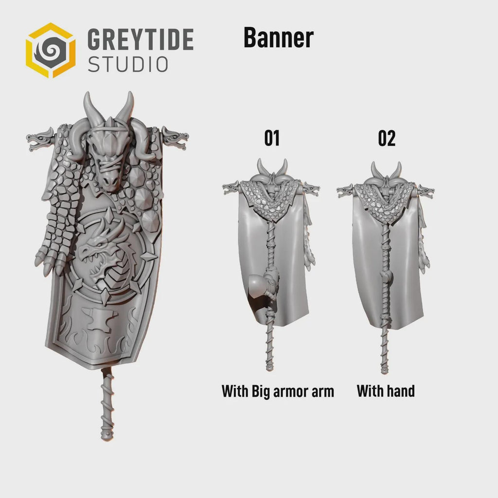 NEW Greytide Studios Anvil Warden Banners- 2 pack