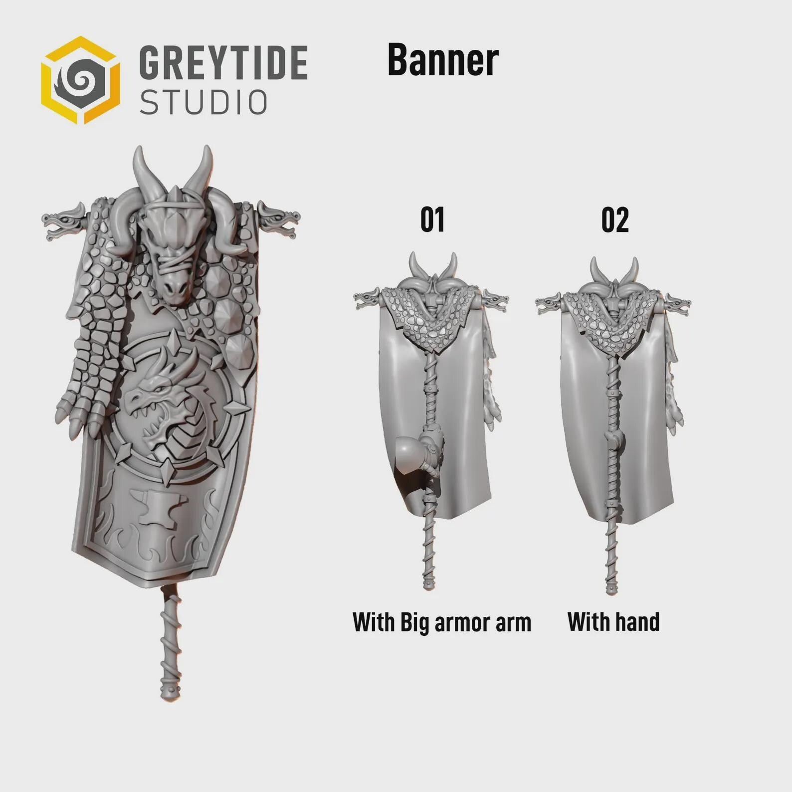 NEW Greytide Studios Anvil Warden Banners- 2 pack