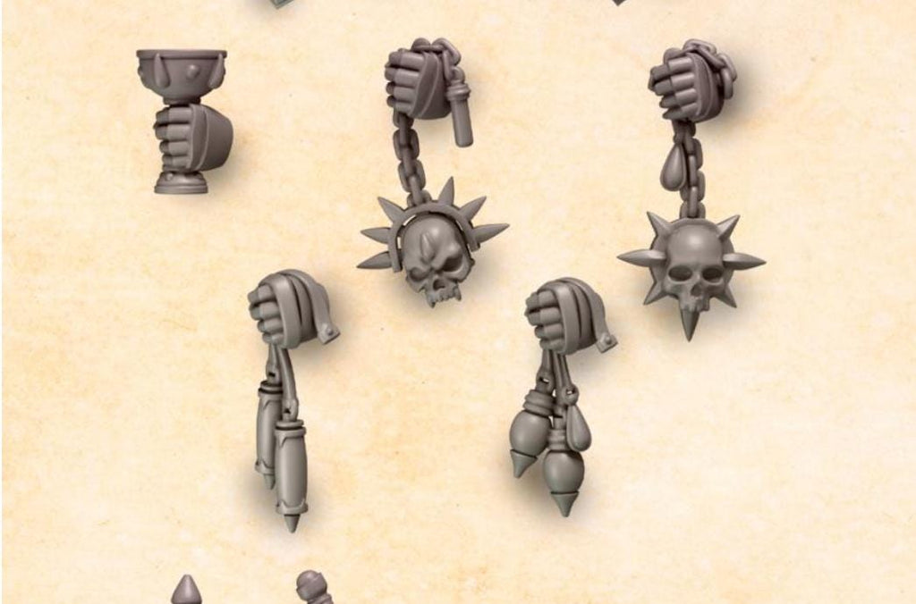 10x Greytide Studios Crimson lords Hands Decorations